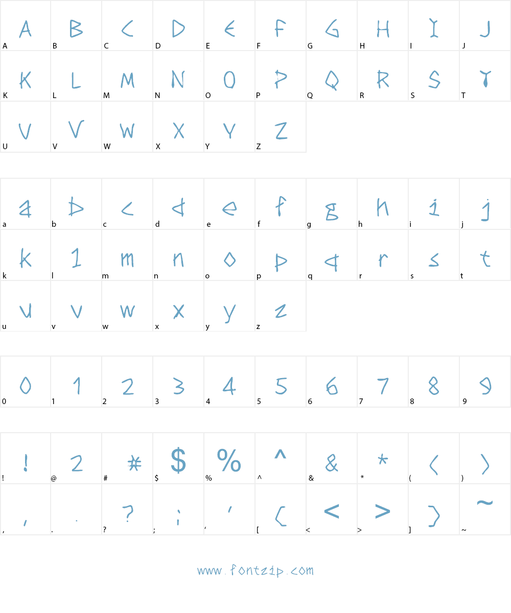 The tropical jungle Font Character